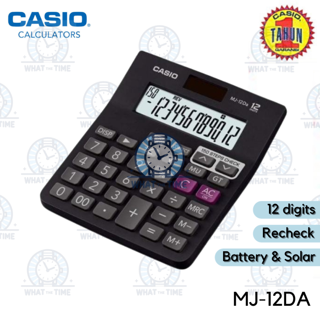 

WTT Kalkulator CASIO MJ-12DA Kalkulator MJ 12 Meja/Office 12 digit Calculator MJ12DA