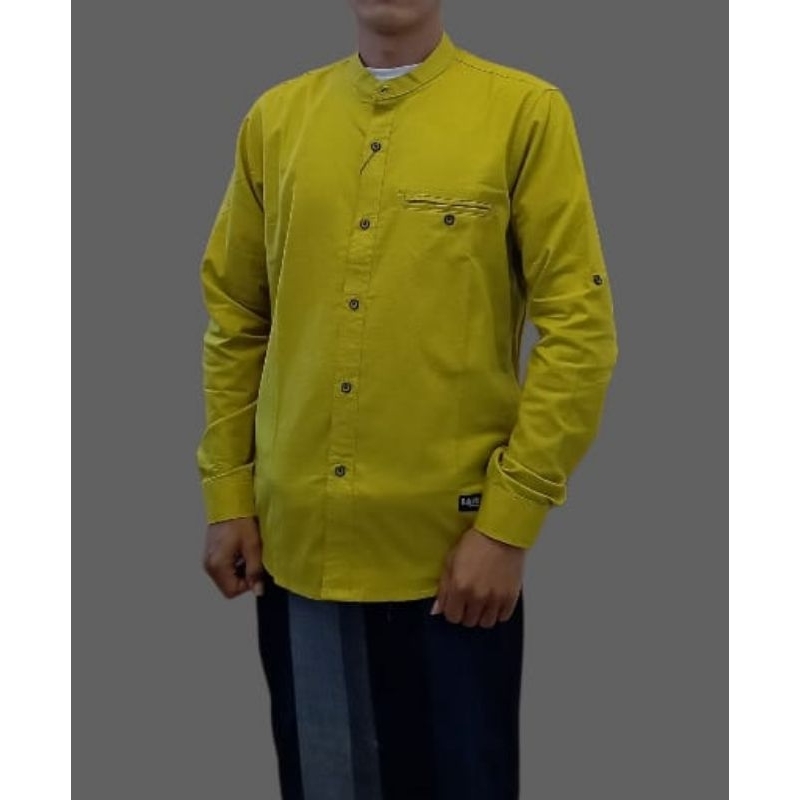 Baju kemko warna Lemon terbaik / Best seller Kemeja koko warna Khas Melayu lengan panjang / Kemko Le