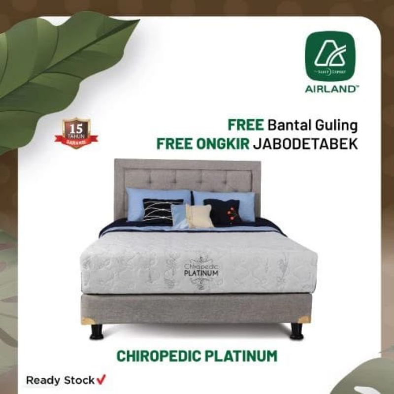 SPRING BED CHIROPEDIC PELATINUM SPRING BED AIRLAND KASUR AIRLAND