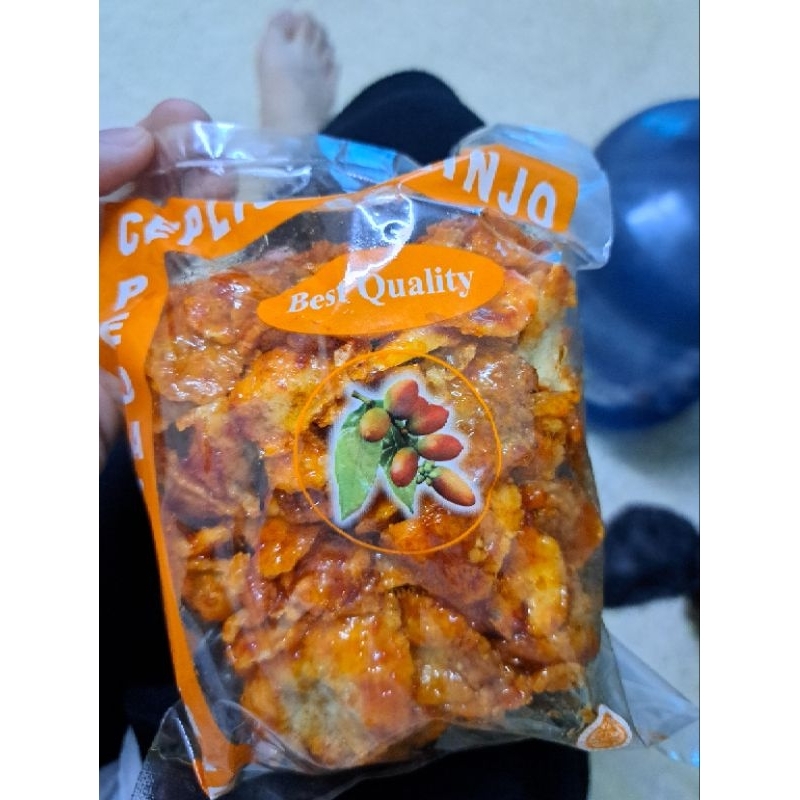 

KERIPIK CEPLIS / MELINJO PREMIUM PEDAS MANIS 250 GR