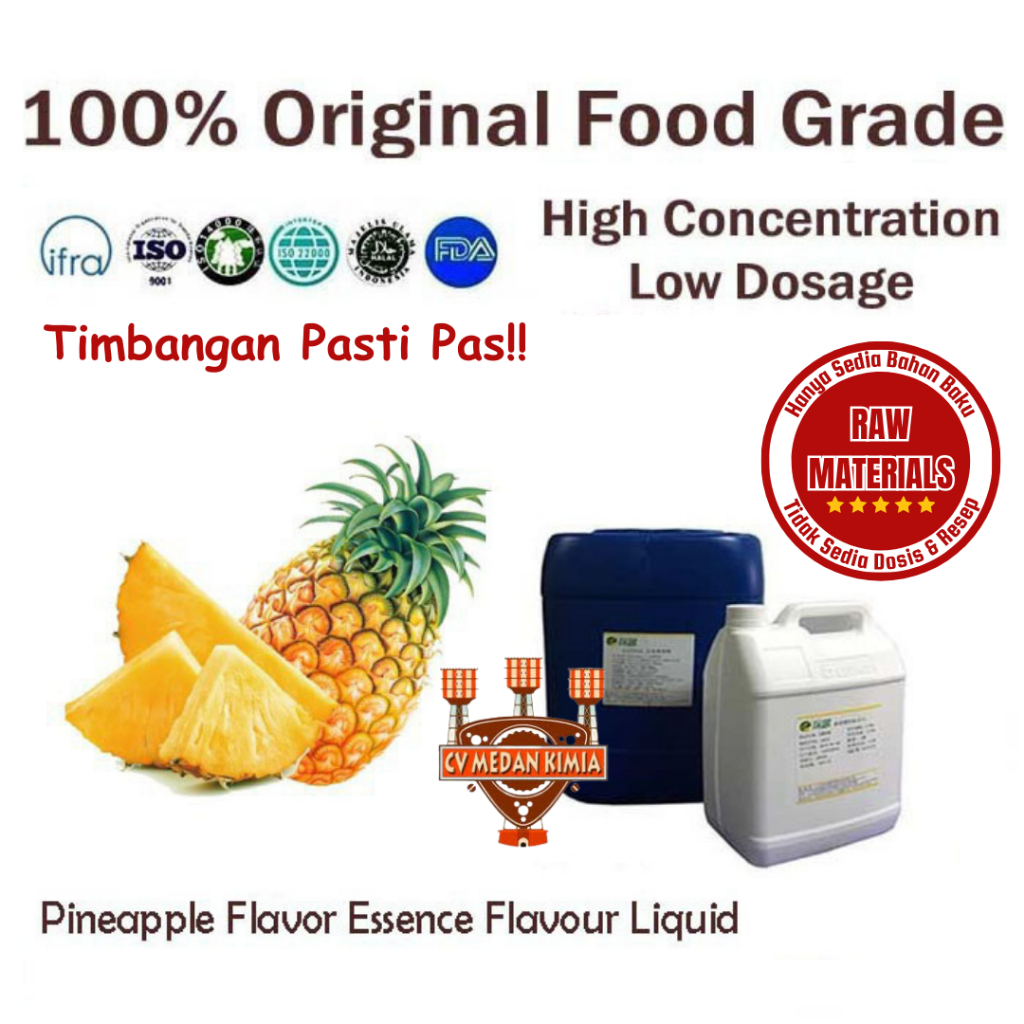 Perisa Perasa Pineapple Flavour 100gram Nenas Essence Flavor E Liquid /