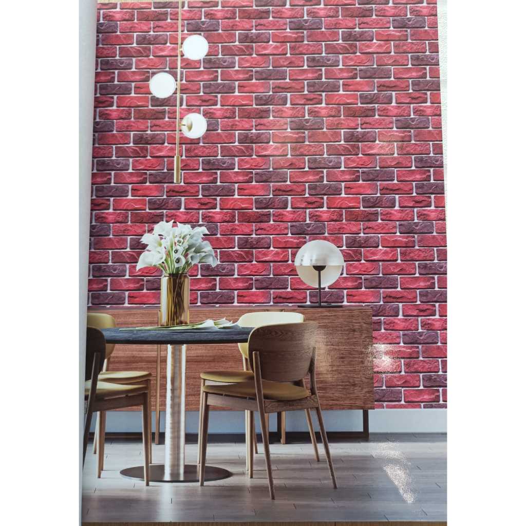 Wallpaper Vinyl Wallpaper Dinding Motif Bata Terbaru Kekinian Ukuran 53 cm x 10m