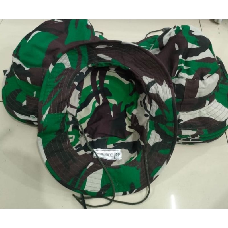 TOPI RIMBA JATAH TERBARU.ORI JATAH TNI.TOPI RIMBA DORENG JATAH TNI TERBARU