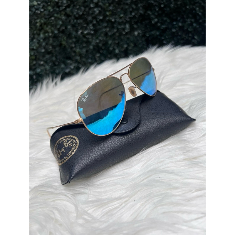 Preloved Authentic Ray Ban Sunglasses Gold frame
