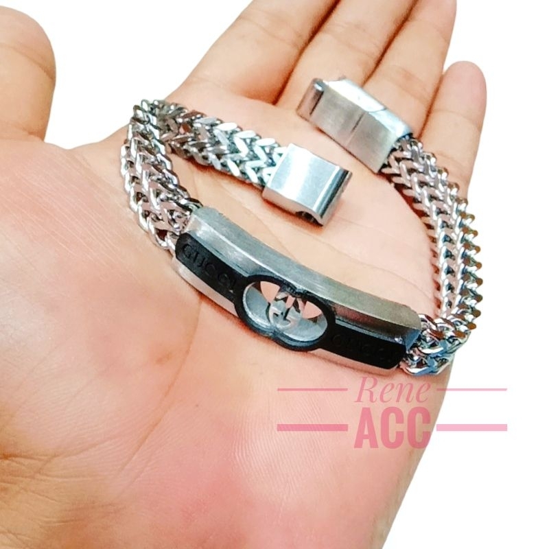 Gelang Rantai Pria Laki Laki Titanium Asli
