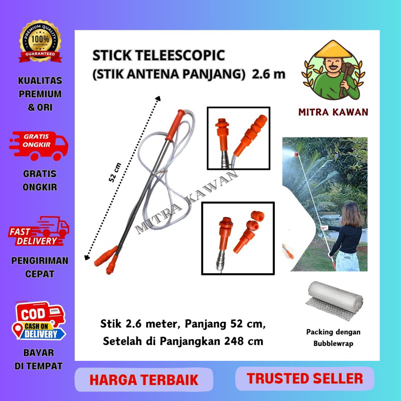 Stik sprayer elektrik 3,6 meter stik telescopic sprayer