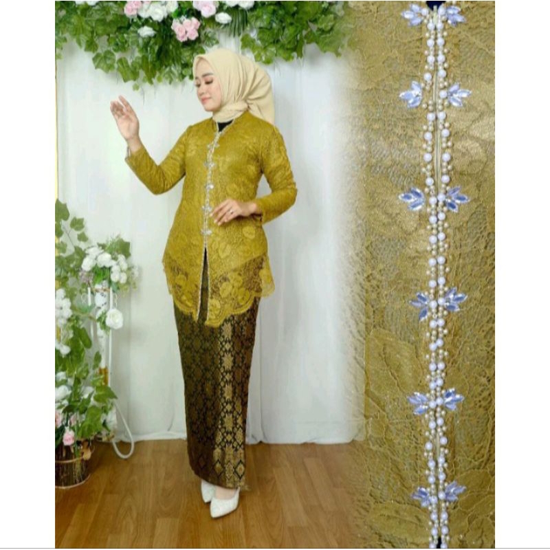 SETELAN KEBAYA ENCIM ROK SPAN SONGKET / SETELAN KEBAYA WISUDA / SETELAN KEBAYA LAMARAN / SETELAN KEB