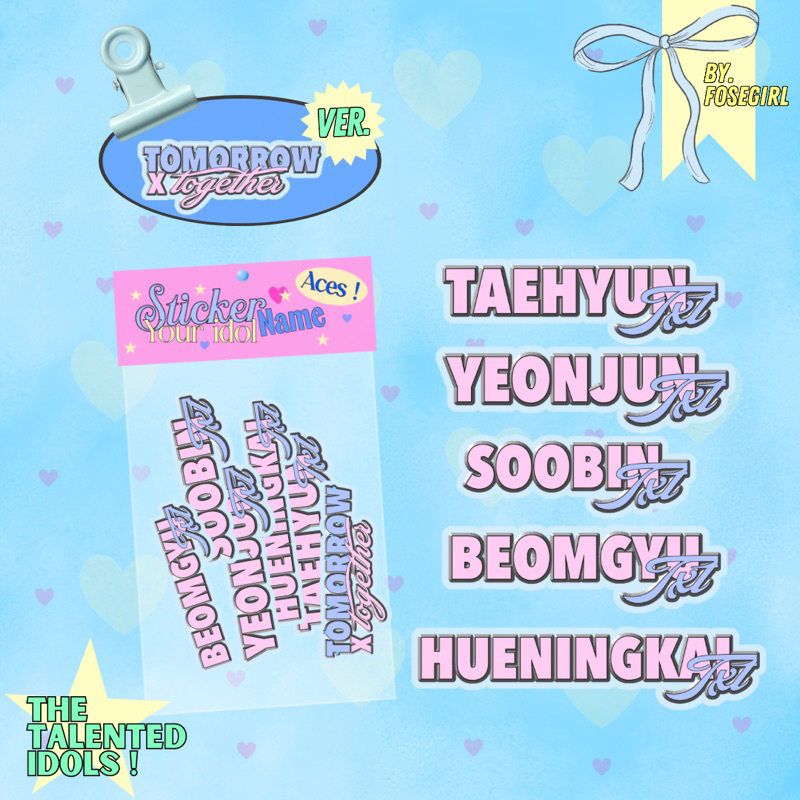 

♡ STICKER YOUR IDOL NAME ♡-Treasure,StrayKids,TXT,Enhypen,Nct Dream,BabyMonster