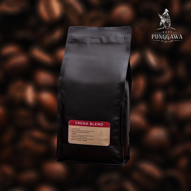 

BIJI KOPI ESPRESSO CREMA BLEND 70% Robusta 30% Arabica