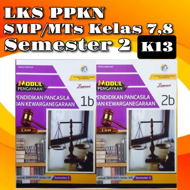 LKS PPKN SMP / MTs kelas 7 8 semester 2 k13 l zamrud l lama