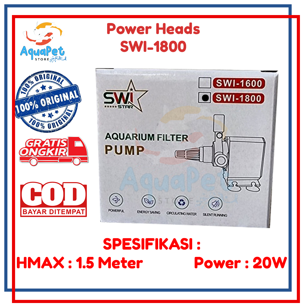 Pompa Aquarium Swi 1800 Power Head Aquarium SWI-1800