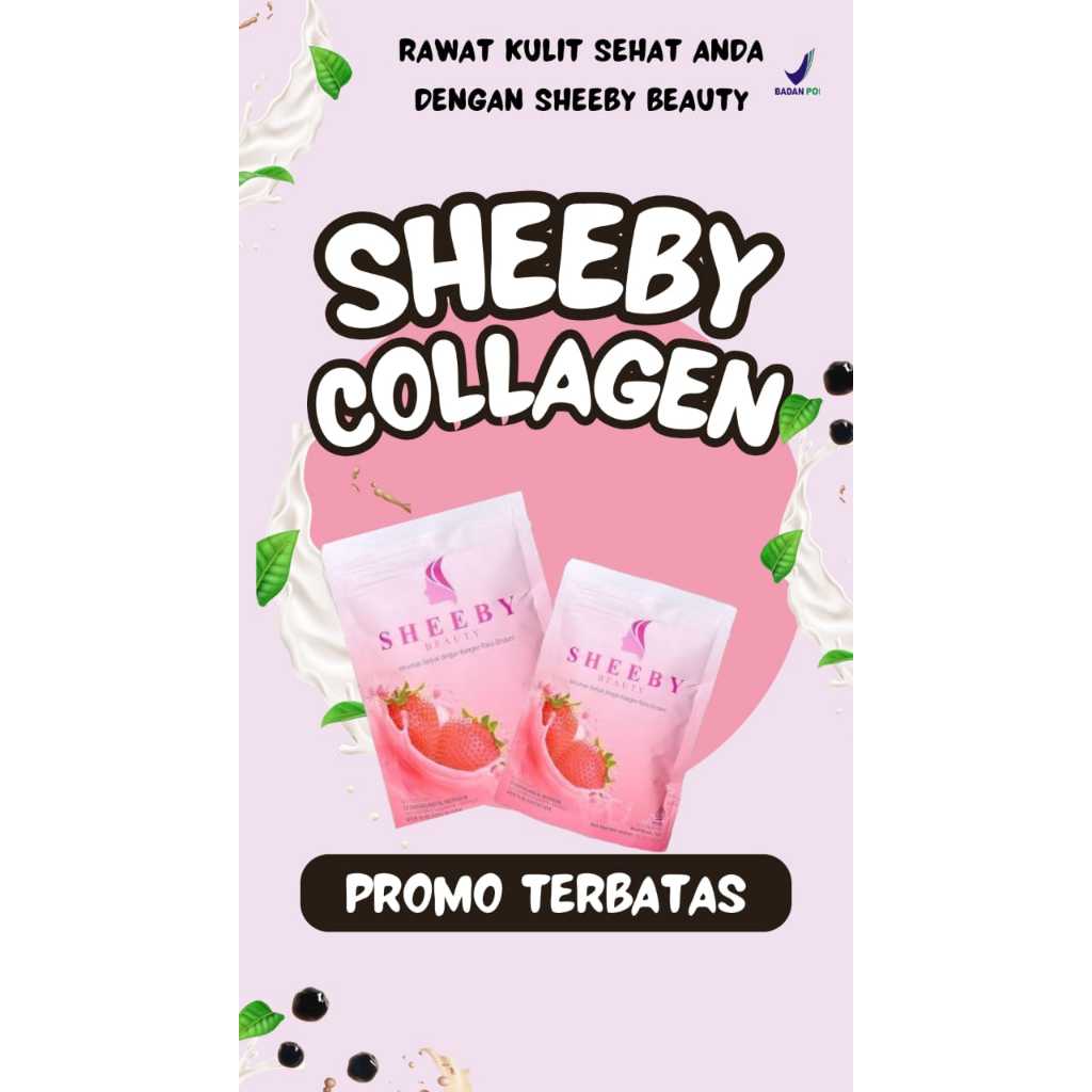 ‼️SIAP KIRIM‼️BPOM ORIGINAL SHEEBY BEAUTY COLLAGEN DRINK SUPLEMEN PEMUTIH BADAN Free Gift Sheeby Pen