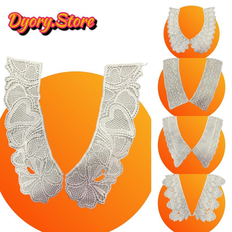 Renda kerah leher,Kerah renda,kerah baju renda