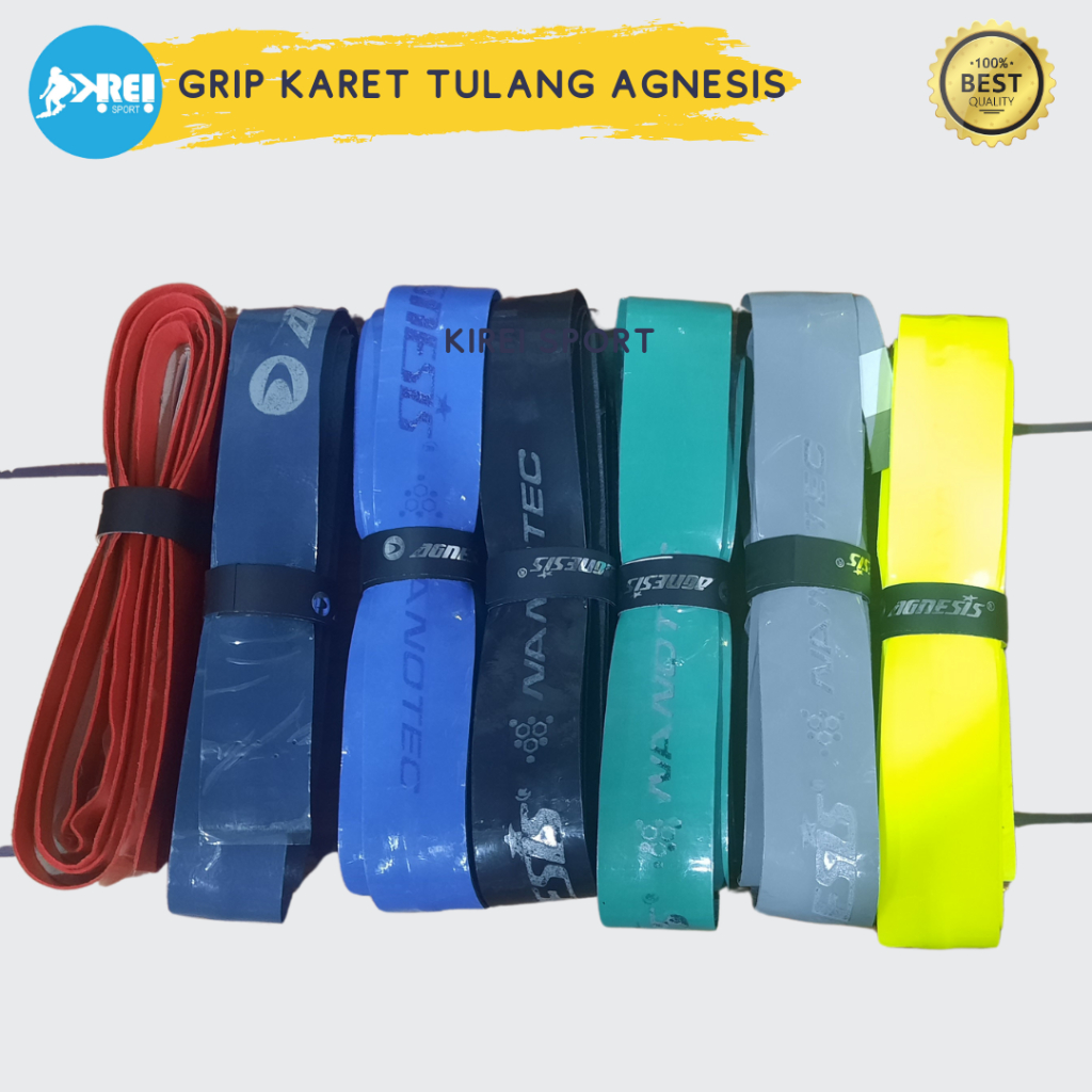 Grip karet badminton tulang/Grip bulutangkis karet tipis tulang agnesis/yonex