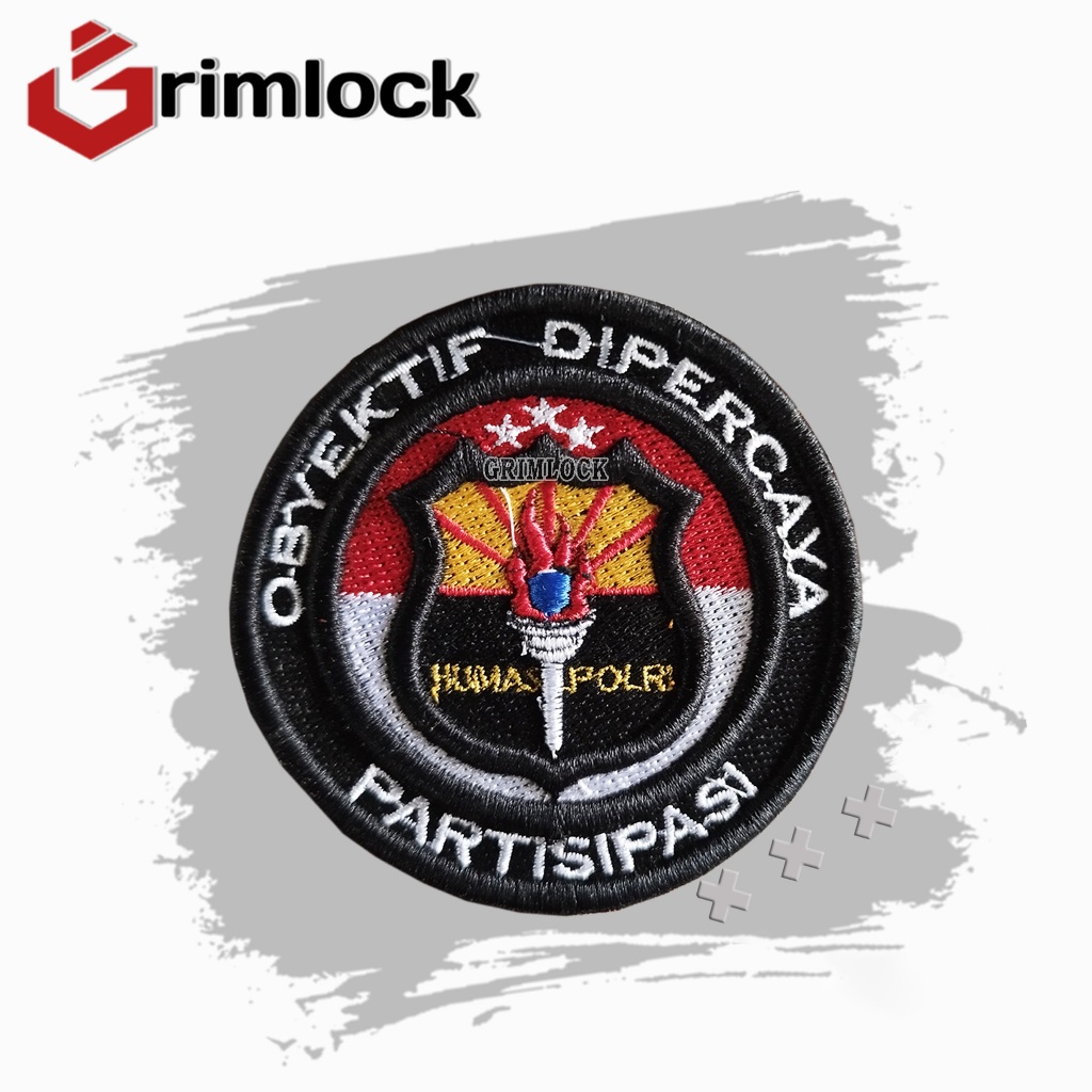 Bet Humas Polri Bordir / Badge Humas Polri Bordir / Bordir Pdl Timbul