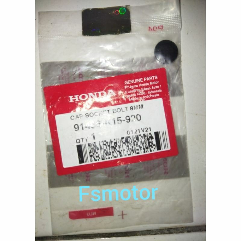 KARET TUTUP BAUT L STANG STIR REISER CB 150 R,BEAT STREET 91456K15920