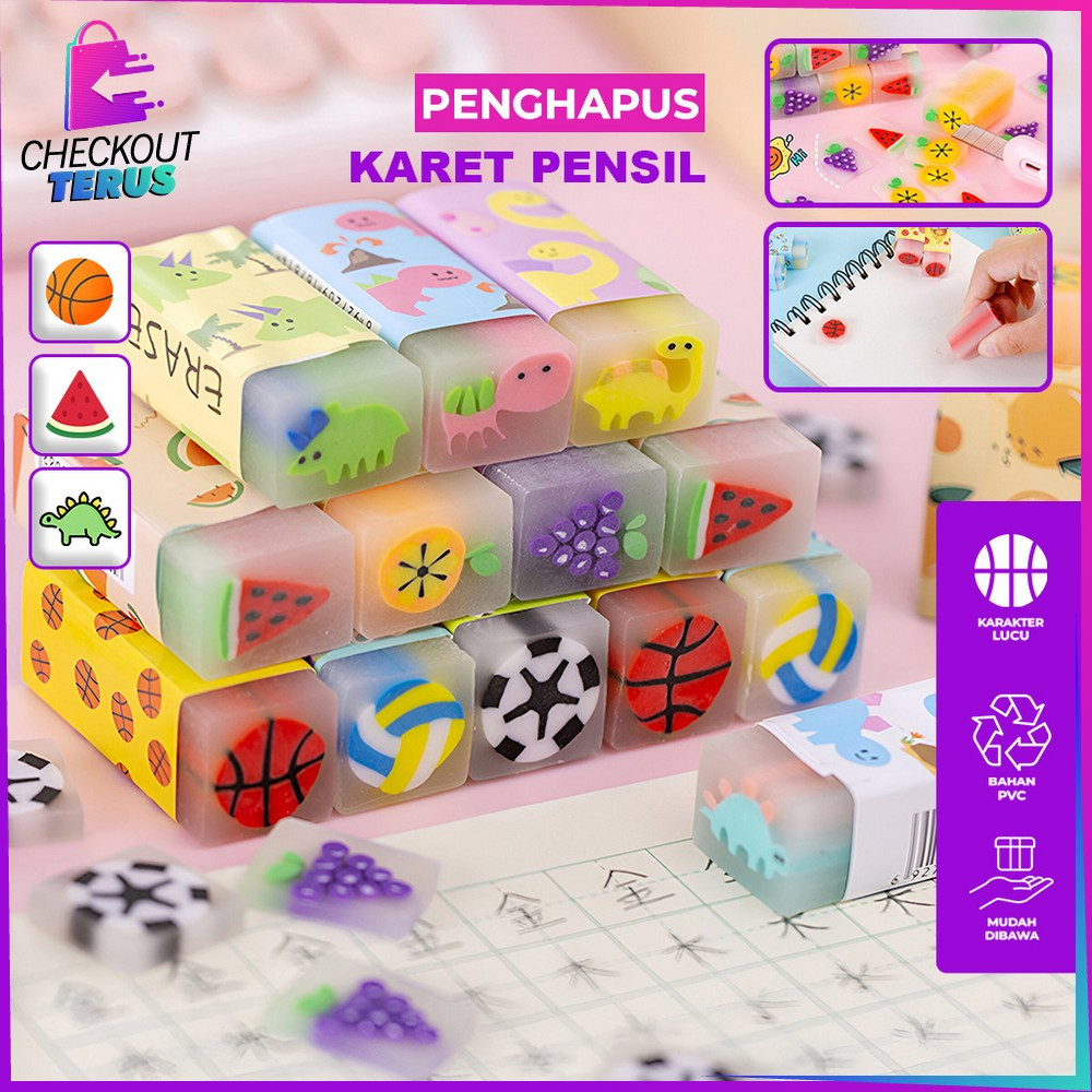 

CT A74 Penghapus Pensil Karakter Motif Kartun Lucu Alat Tulis Penghapus Karet Eraser Pencil Warna Warni Perlengkapan Sekolah Anak