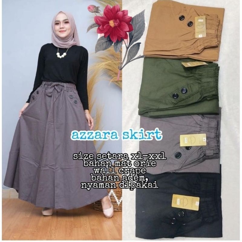 rok panjang trendy panjang polos katun cigaret