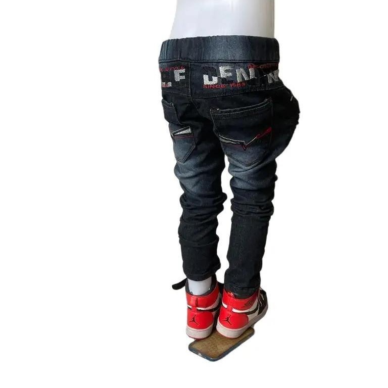 CELANA JEANS PREMIUM ANAK LAKI TERBARU RIPPED BORDIR DENIM  1-12 TAHUN
