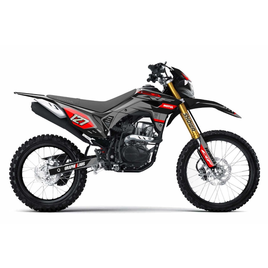 DECAL CRF 150 L/ CRF 250 / CRF 230 | decal crf hitam | decal crf supermoto | Desain oneonenine