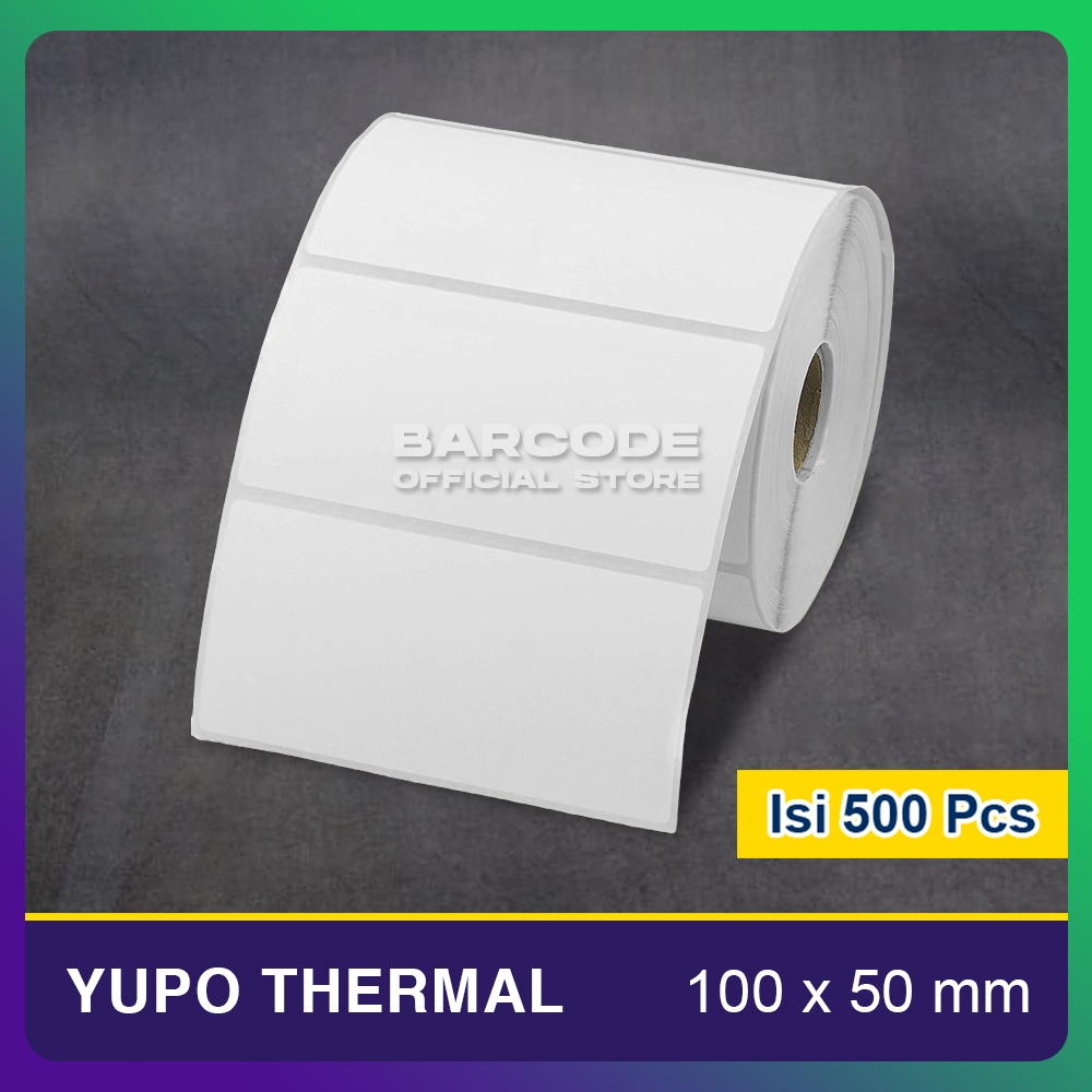 

Label Stiker Yupo Thermal 100x50mm 100x50 Kertas Barcode 100 x 50 mm isi 500 Pcs