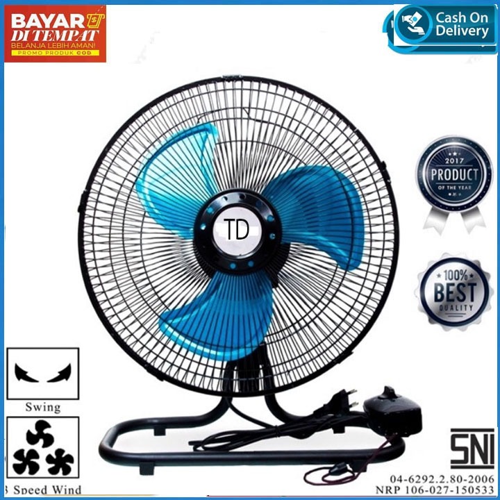 kipas TD besi 12in TORNADO 12 Inch TD Floor & Wall Fan Kipas Lantai & Kipas Dinding 2in1 TD 12 Inch 