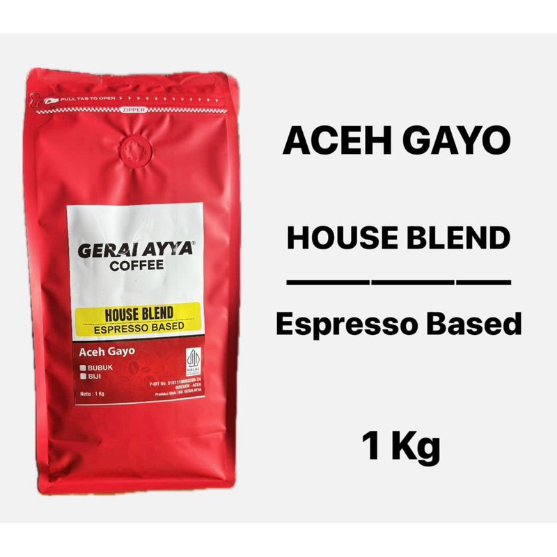 

KOPI HOUSE BLEND 1 kg ACEH GAYO ( ESPRESSO BASED )