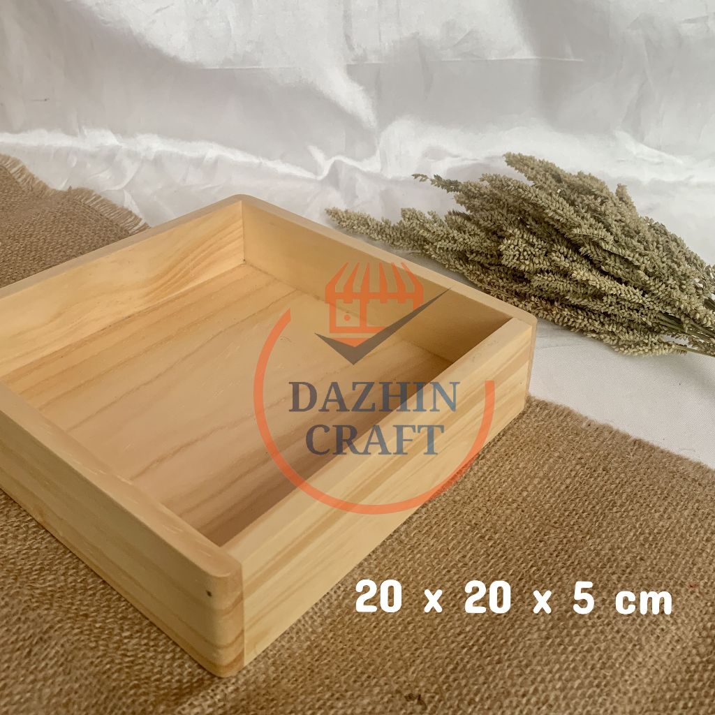 Nampan Kayu 14 Ukuran / Baki Kayu Pinus / Kotak Seserahan