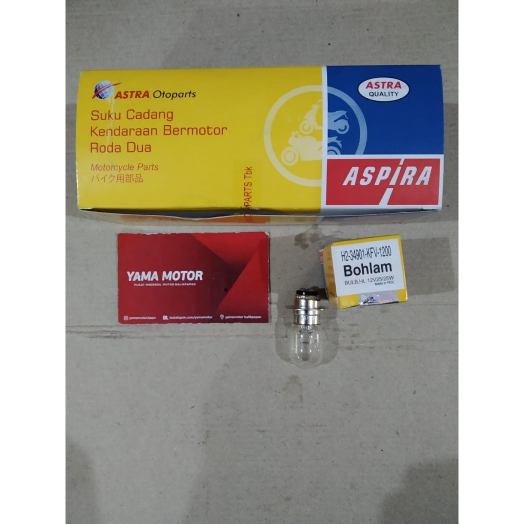 BOLA LAMPU DEPAN  BOHLAM MOTOR H2-34901-KFV-1200 ASPIRA
