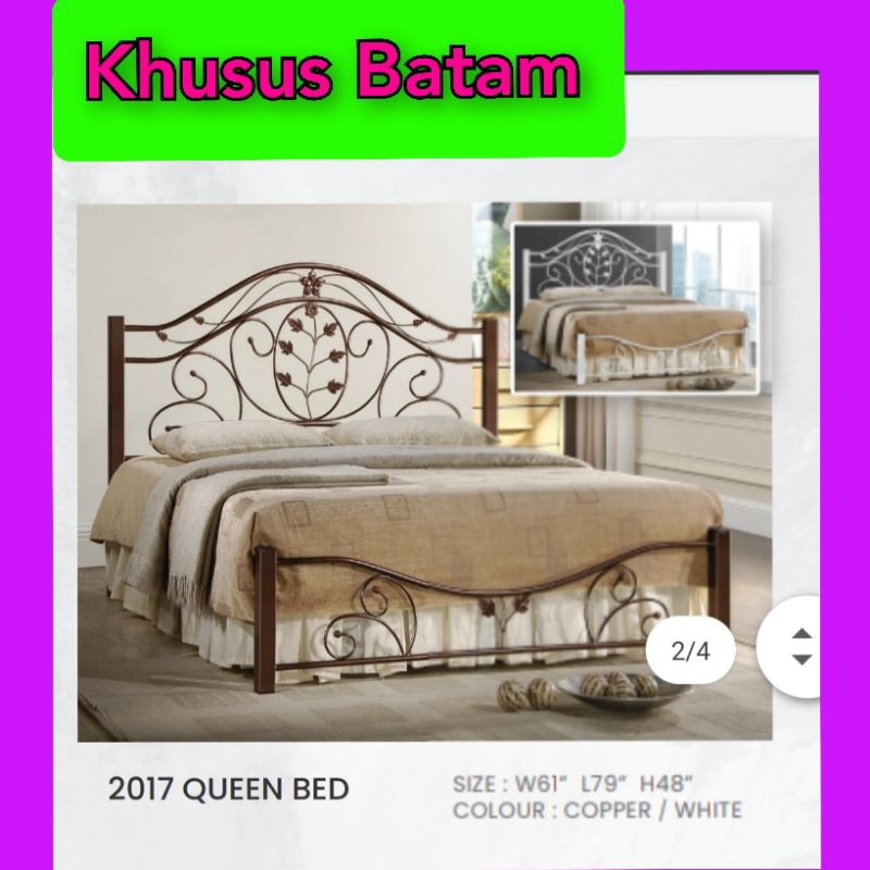RANJANG BESI 2017 QUEEN UK.150x190CM Rangka Tempat Tidur/RANGKA RANJANG (KHUSUS BATAM)