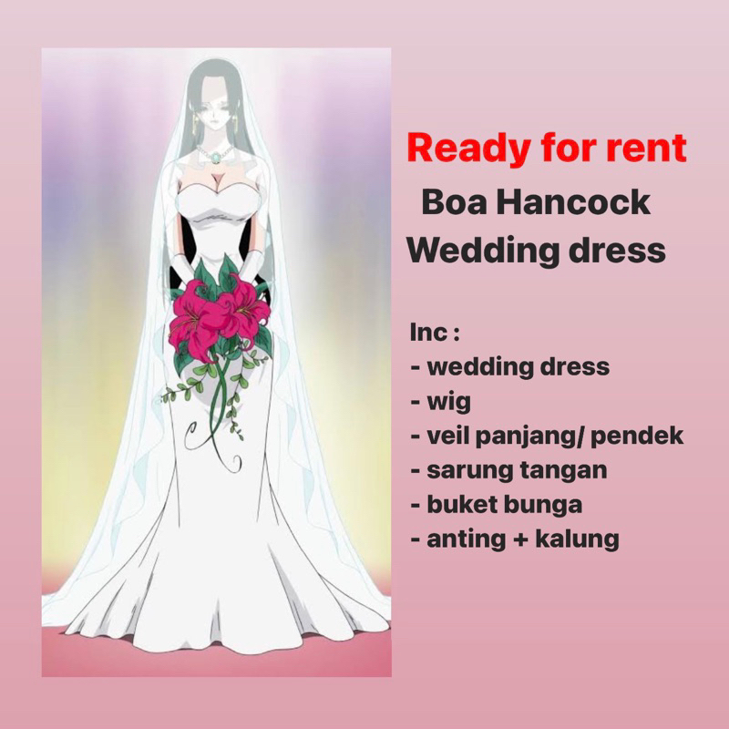 Rental cosplay Boa Hancock wedding dress One Piece