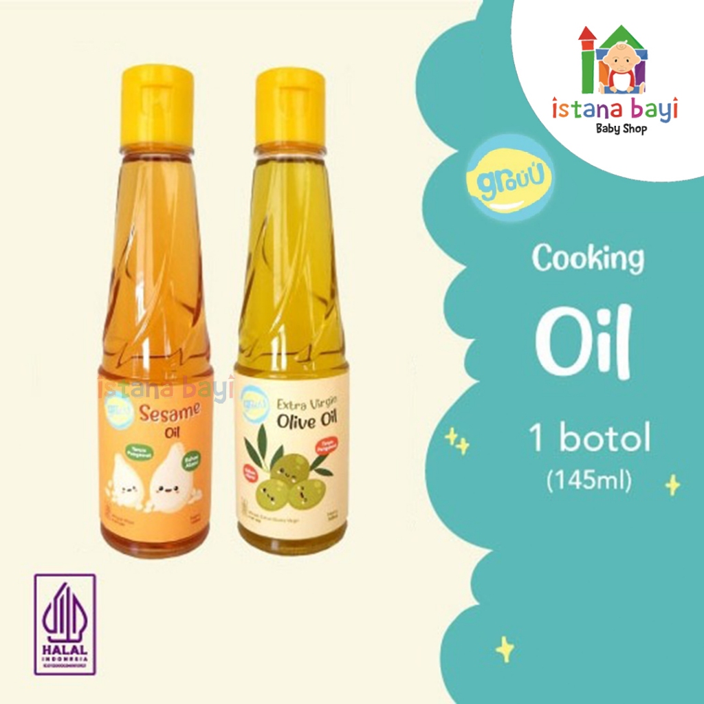 

Grouu Virgin Olive Oil & Sesame Oil Minyak Wijen - BB Booster (145ml) / makanan mpasi bayi