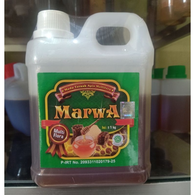 

Madu Murni Asli Multiflora Marwa Apis Meliferra 1 kg BPOM Al-Ghuroba Ghuroba