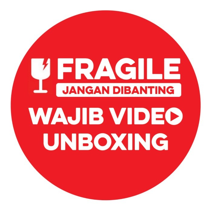 

Stiker Paket Fragile Sticker Unboxing 500 Pc Label Bulat
