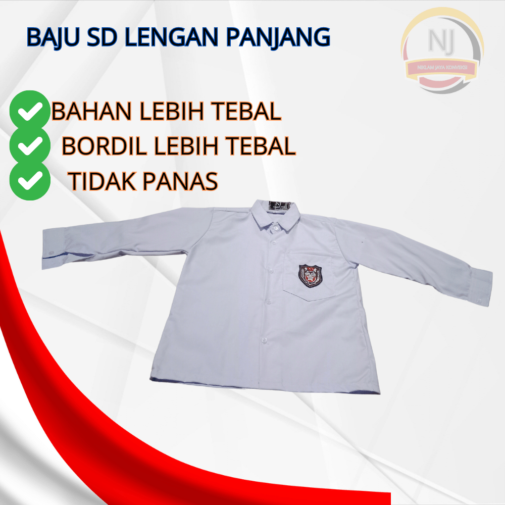 baju putih lengan panjang baju seragam sd putri seragam sd putih kemeja putih sd