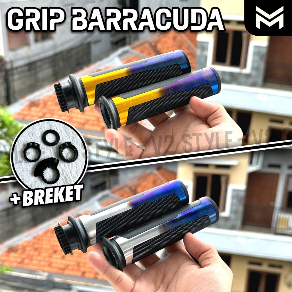 SALE TERMURAH  HANDGRIP BARRACUDA TWOTONE CNC HANFAT TWO TONE HANDFAT GRIP TANGAN HANDLE TANGAN BARA