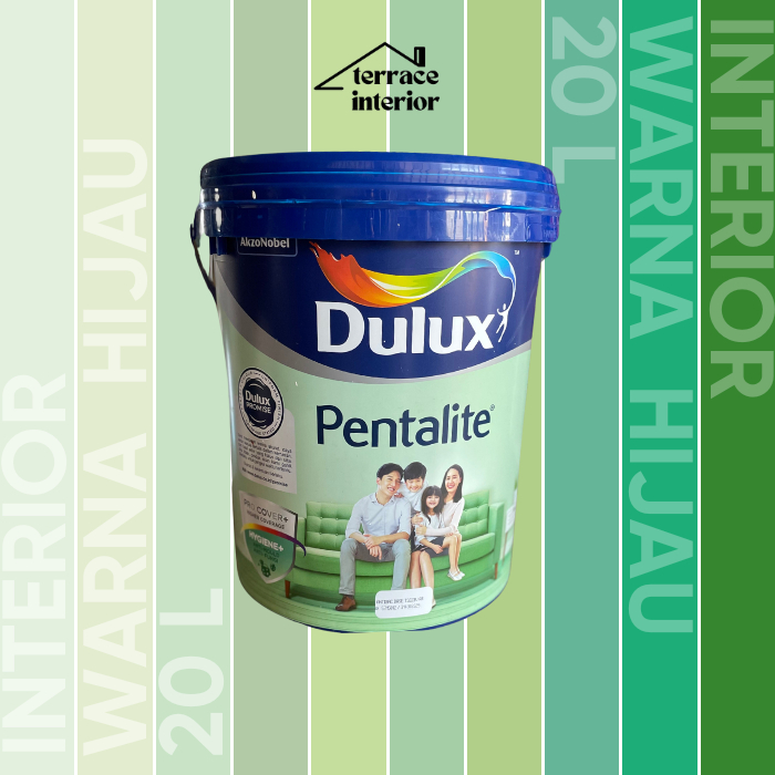 Cat Tembok Dulux Pentalite Interior 20L warna Hijau Doff Matt