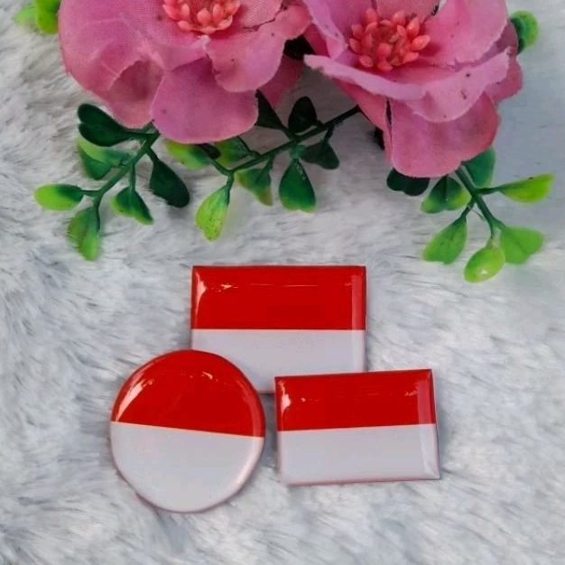 Pin Bendera Merah Putih / Pin Resin Bendera Merah Putih / Pin Resin Custom / Pin Resin Custom Murah