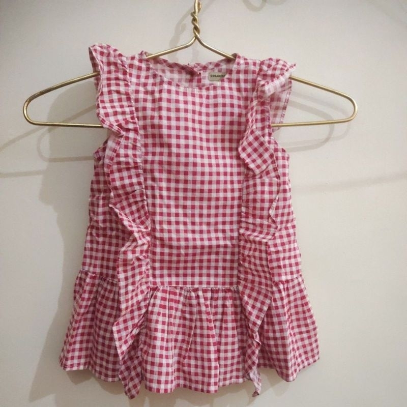 DRESS ANAK merah putih  PRELOVED