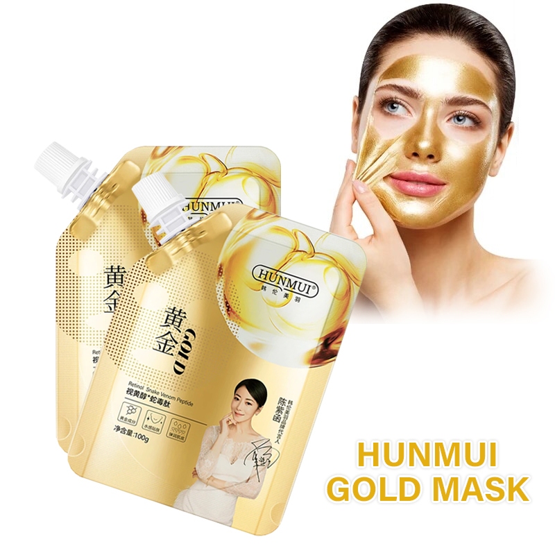 HUNMUI Retinol Masker Gold Peel Off Masker Anti Aging Collagen Dan Flek 100gr