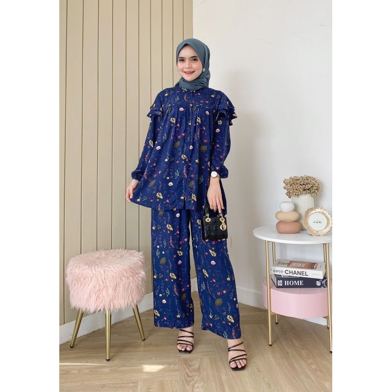 Meyra set hd.id dailywear one set setelan pajamas piyama rayon setelan