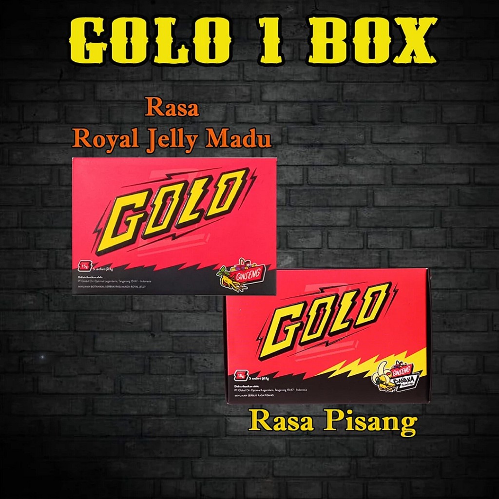 

Mister Golo 1 Box isi 5 Sachet Suplemen Herbal Serbuk Royal Jelly Madu Honey Banana Korean Panax Ginseng Cordyceps Habbatussauda BPOM *Free KOPI SLB MAN