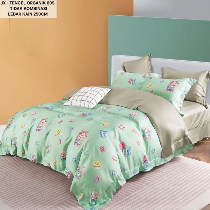 Seprei  organic tencel 60s motif anak Sanrio little twinstar cinnamoroll