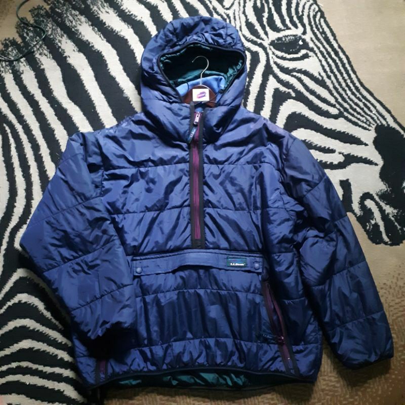 90's L.L.BEAN PRIMALOFT ANORAK PULLOVER JACKET / JAKET VINTAGE CAGOULE PACKABLE SECOND MURAH