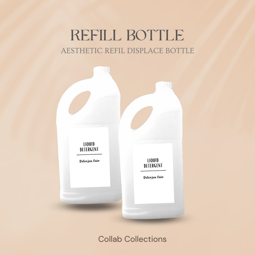 Jerigen Handle 2 Liter + STIKER LABEL | Jerigen Laundry isi ulang/ detergen/ softener/ parfum/ pelem