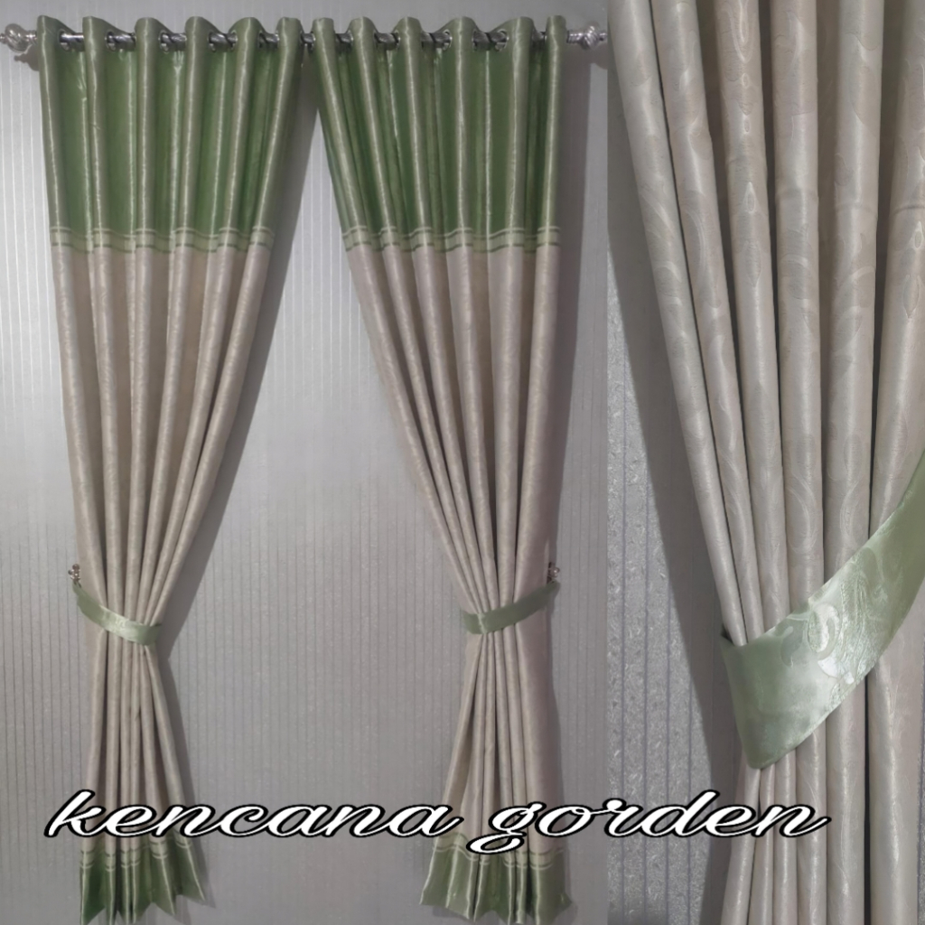 Gorden minimalis ruang tamu.tirai pintu jendela bahan blackout super tebal hordeng mewal elegant