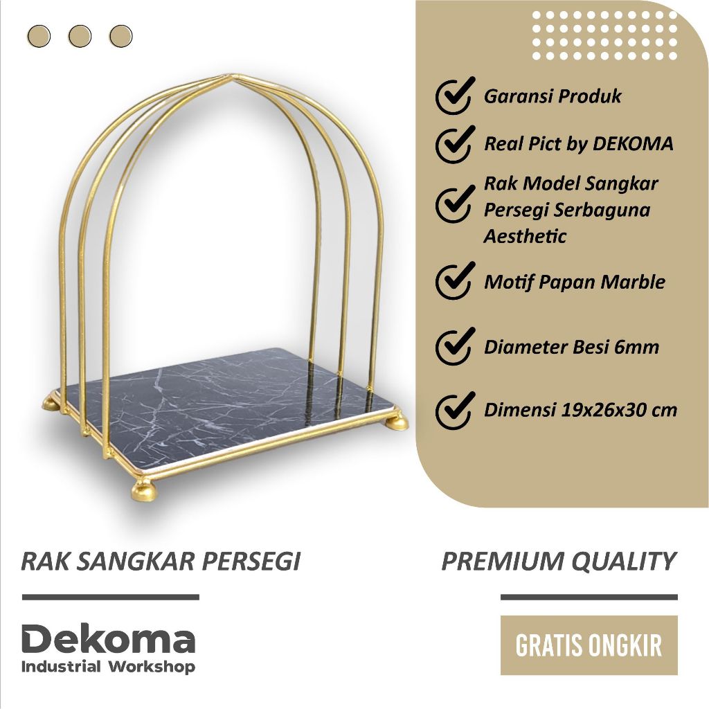 Rak Model Sangkar Persegi Minimalis Serbaguna Besi Aesthetic Multifungsi Penyimpanan Barang Mini Ala