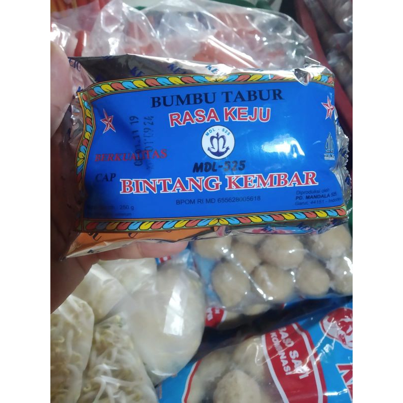 

BUMBU TABUR BKNTANG KEMBAR ,ASIN,KEJU,BALADO 250G