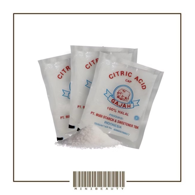 citrun citrica acid cap gajah 50gr asam sitrat citrun acid cap gajah 50gr citric asam sitrat pemutih
