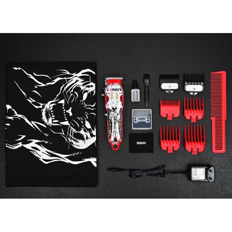 Mesin cukur rambut Wmark Ng-409 original clipper transparan terbaik fullset 409